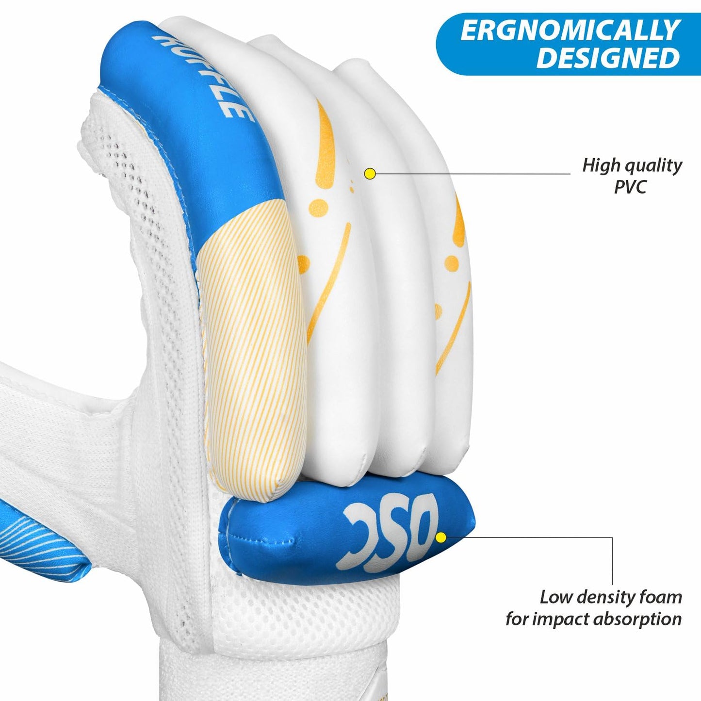 DSC Condor Ruffle Cricket Batting Gloves | Multicolor