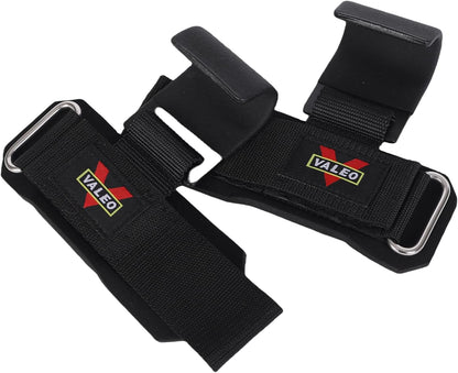 Endless Weightlifting Hook, Set of 2, Black, Material: Metal and Neoprene, Handles for Dead Lifting, Premium Workout Hook, Gym Training Hook Straps with Heavy-Duty Metal Hooks