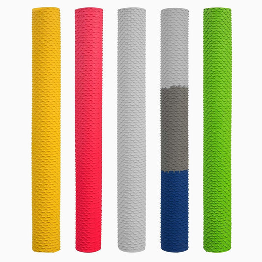 DSC Scale Cricket Bat Grip | Color: Multicolor | Pack of 3 | Material: Rubber | Better shock absorption | Improved control | Easy installation | Use for all players | Comfortable fit