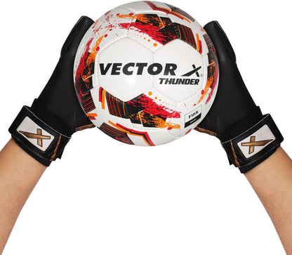 Vector X Tornado Goal Keeper Gloves | für Mehrzweckgebrauch Starker Griff für die härtesten Saves | mit Finger Spines, um herrlichen Schutz und Komfort zu geben | Finger Saver | Multicolor