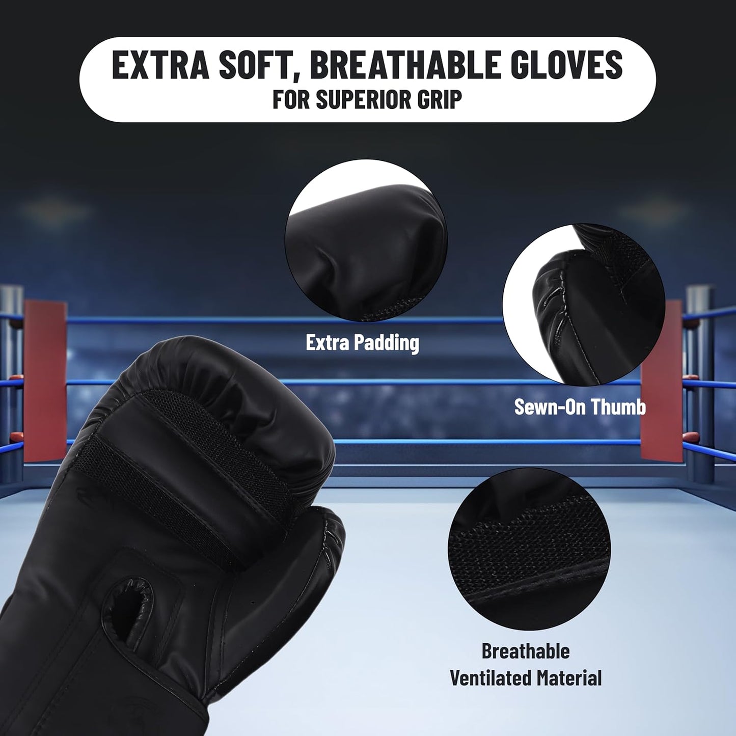 Endless Boxing Gloves Pair | Material: Synthetic Leather | Ideal for Stability &amp; Impact Resistance | Boxing Gloves for Boxing, MMA, Muay Thai, Kickboxing &amp; Martial Arts | For Men and Boys