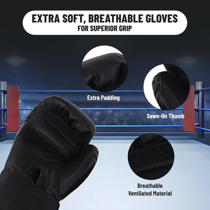 Endless Boxing Gloves Pair | Material: Synthetic Leather | Ideal for Stability &amp; Impact Resistance | Boxing Gloves for Boxing, MMA, Muay Thai, Kickboxing &amp; Martial Arts | For Men and Boys