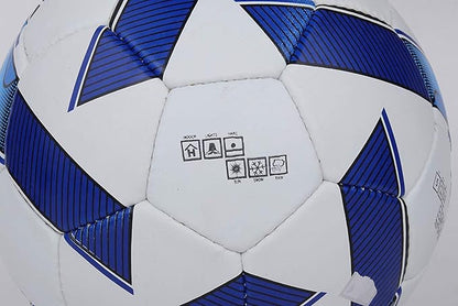 Cosco Milano Synthetik-Faser-Fußball, Größe 5 (Weiß/Blau/Schwarz)