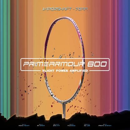 Hundred PRIMEARMOUR 800 Badmintonschläger, Dunkelgrau/Rot