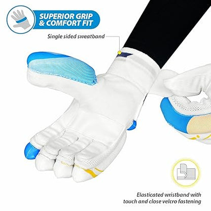 DSC Condor Ruffle Cricket Batting Gloves | Multicolor | Größe: Herren | Für Rechtshänder Batsman
