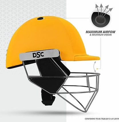 DSC SCUD Cricket-Helm | Marineblau | Größe: Large | Für Männer & Jungen | Festes Federstahlgitter | Verstellbarer Rückenstützriemen | Abnehmbares und waschbares Schweißband | Leichtgewicht