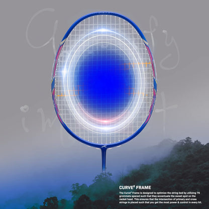 Hundred ATOMIC-X 38 CTRL-strung badminton racket, 2S026-2