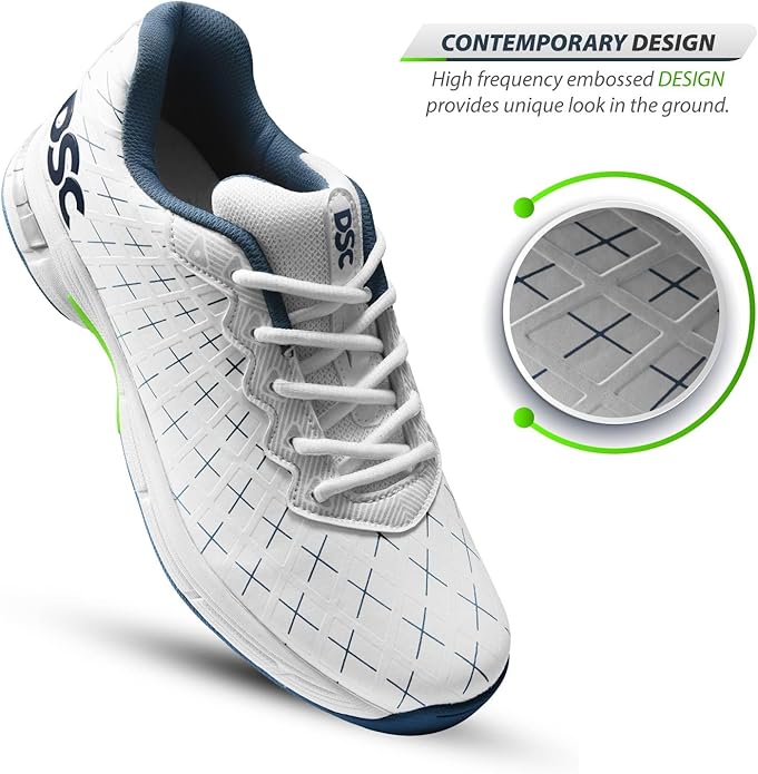 DSC Biffer 22 Cricket-Schuhe | Leichtes Obermaterial | Gummi-Außensohle | TPU-Schaft | Hochwertige EVA-Zwischensohle | Geringere Fußermüdung | Einzigartiger Look
