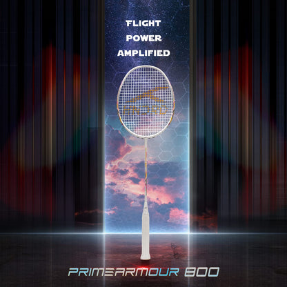 Hundred Primearmour 800 Badmintonschläger mit Carbonfasersaiten | Material: Carbonfaser | Geschlecht: Unisex | 84 g 4U Leichtgewicht