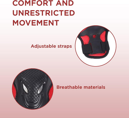 Endless EL1028 Protective Protection Set for Skating, Cycling and Skateboarding with Knee, Elbow and Wrist Protector | Material: ABS, Nylon | With Adjustable Straps for a Perfect Fit for Adults | Blue