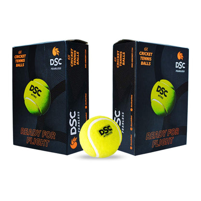DSC Nitro lightweight rubber tennis ball (Pack of 12) | Premium outer felt for greater durability | Rubberized seams | Ideal for beginners