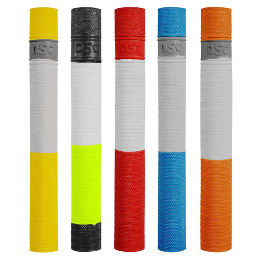 DSC Spyder Youth Mix Colored Cricket Bat Grip | Color: Multicolor | Size: Standard | Pack of 3 | Material: Rubber | Improved control | Long-lasting performance | Easy installation | Use for all players