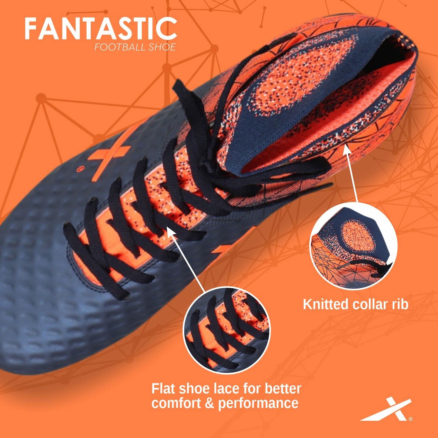 Vector X Fantastic Herren-Fußballschuhe mit PU-Außenmaterial und TPU-Sohle für Outdoor-Indoor-Fußballtraining und Ausbildung