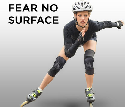 Endless EL1028 Schutzset zum Skaten, Radfahren und Skateboarden mit Knie-, Ellenbogen- und Handgelenkschützern | Material: ABS, Nylon | Mit verstellbaren Gurten für perfekten Sitz für Erwachsene | Blau