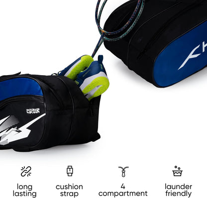 Hundred Cosmogear Badminton Set Bag |Double Zipper | Front Zipper Pocket