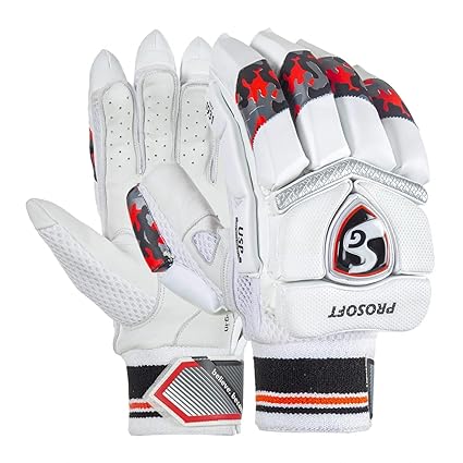 SG Prosoft Cricket Batting Gloves | Multicolor | Größe: Junior | Für Rechtshänder Batsman