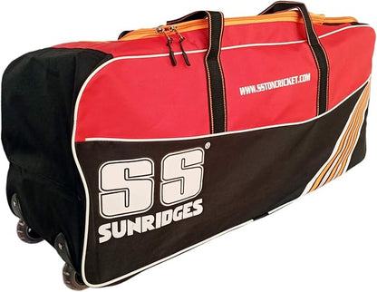 SS Blast Cricket Kit Bag | Farbe: Rot & Schwarz | Größe: Large | Für Männer & Jungen | Material: Polyester | 1 Hauptfach | 1 Schlägertasche auf der Rückseite | 1 zusätzlicher Tragegriff an der Seite