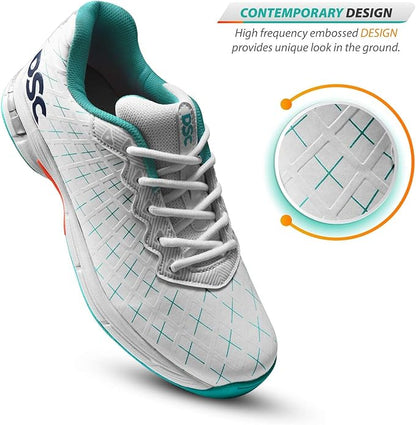 DSC Biffer 22 Cricket-Schuhe | Leichtes Obermaterial | Gummi-Außensohle | TPU-Schaft | Hochwertige EVA-Zwischensohle | Geringere Fußermüdung | Einzigartiger Look