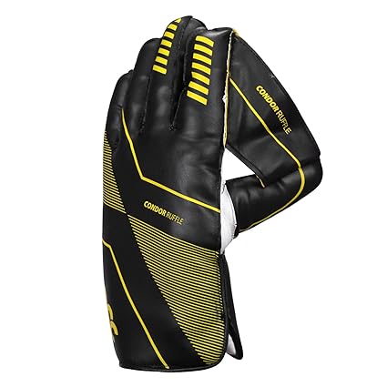 DSC Condor Ruffle Cricket Wicket Glove (Color: Black, Size: Boys) | Closure Type: Slip on | For ambidextrous players | Cricket Wicket Protector