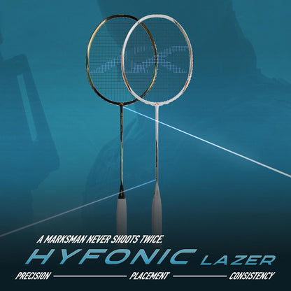 HUNDRED Hyfonic Lazer Badmintonschläger (5U, bespannt)  Präzise Kontrolle & Kraft