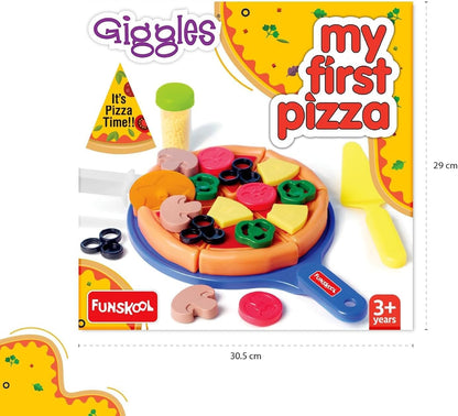 Funskool Giggles Meine erste Pizza, Rollenspielzeug, Essensset mit 15 Belägen, Rollenspiel, Spielzeug für Kinder und Kleinkinder, ab 3 Jahren, mehrfarbig
