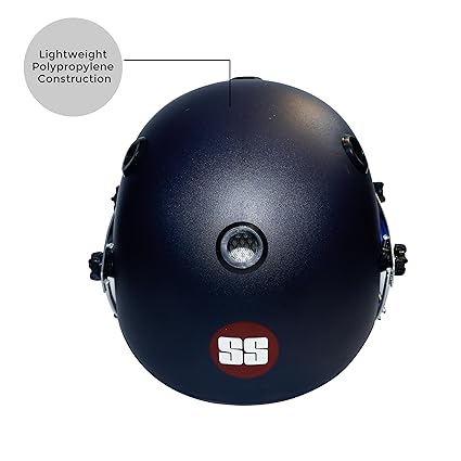 SS Elite Cricket-Helm | Marineblau | Größe: Large | Für Männer & Jungen | Mild Steel Grill | Eva Padding