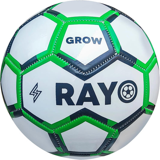 RAYO Grow Größe 3 Maschine genäht Fußball für Kinder | Material: PVC | Multicolor | Training Fußball für Kinder | für Gras und Lehm Plätze | 1,2 MM Dicke Freizeit Leichtgewicht Fußball