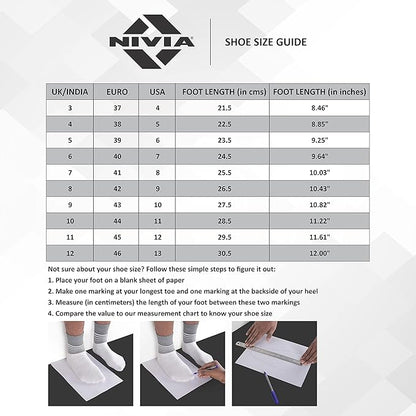Nivia Crane 2.0 Fußballschuhe | Thermoplastisches Polyurethan | Geformte Einlegesohle | Minimale Wasserabsorption/Wassergeschützt