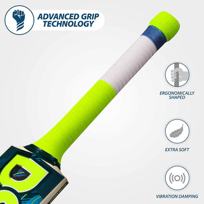 DSC Condor Sizzler Kashmir Willow Cricket Bat | Farbe: Multicolour | Für Herren & Jungen | Material: Holz | Leder Ballspiel | Massive Edges