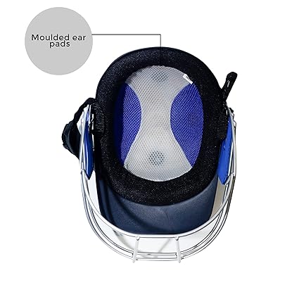 SS Elite Cricket-Helm | Marineblau | Größe: Large | Für Männer & Jungen | Mild Steel Grill | Eva Padding