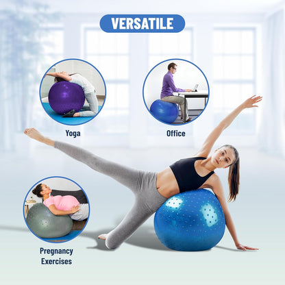 Endlos dicke Yoga-Ball | Assorted | Material: PVC | Gym Übung Ball, Anti-Burst Yoga Ball | Balance Ball Stuhl für Fitness Workout Stabilität Pilates | für Gym & Home | Bad Männer & Frauen