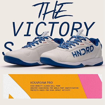 Hundred XOOM PRO Badminton Shoes (Non Marking) | Also Perfect for Squash, Table Tennis, Volleyball, Basketball & Indoor Sports | Lightweight & Durable | X-Cushion, Toe Assist