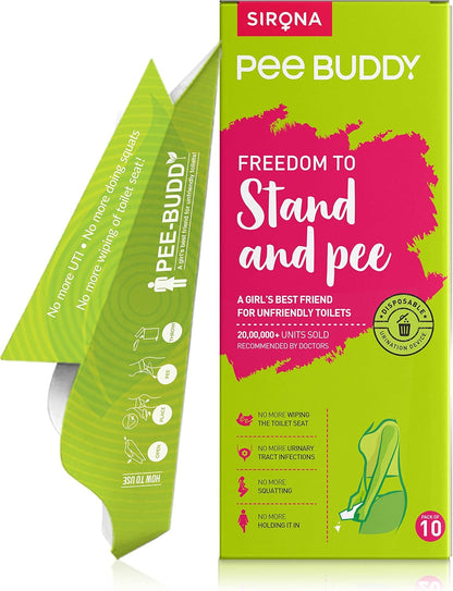 PEE BUDDY Urinal aus Pappe Pipi Trichter für Frauen, Pinkeln im Stehen, Urinierhilfe für Frauen Antibacterial Pipi Trichter für Frauen