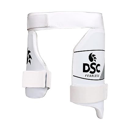 DSC Condor Flite Cricket Thigh Pad Combo | Color: White | Size: Boys Left | For Men &amp; Boys | Material: PVC | High Density foam Inside | Covered and protected