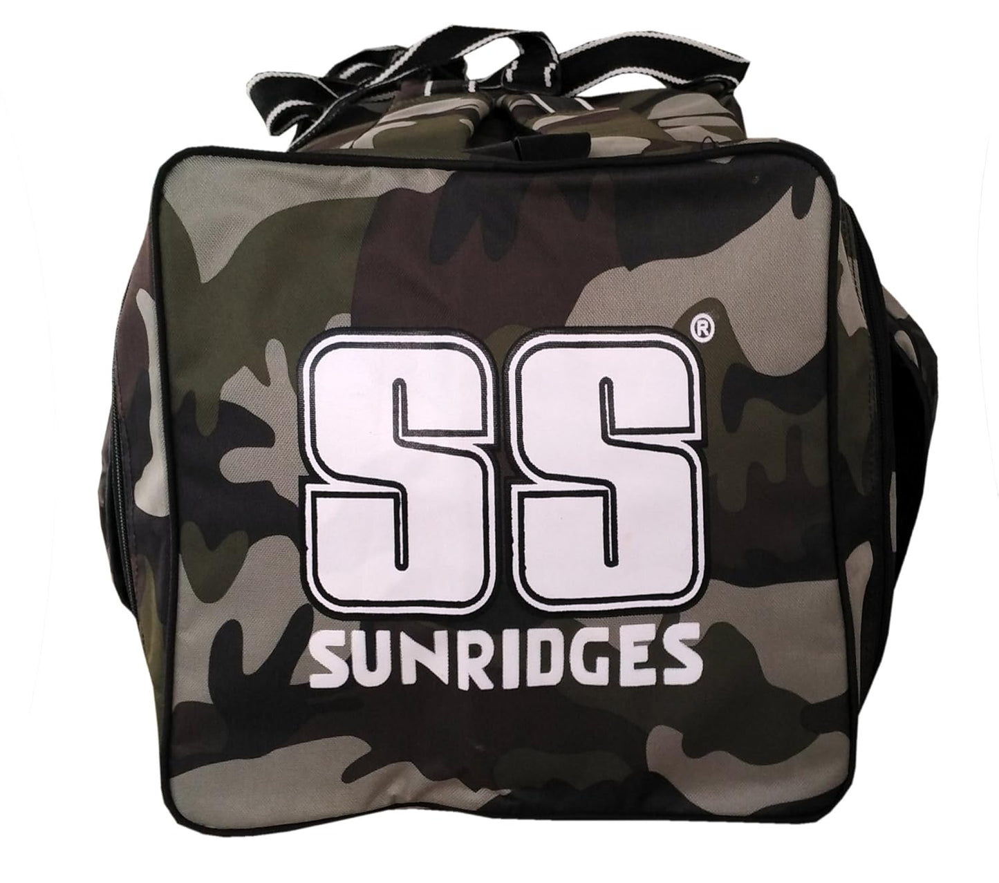 SS Camo Duffle Cricket Kit Bag | Leichtes Gewicht mit attraktivem Design | Wetterbeständig | Geräumiger Stauraum | Komfort | Stilvoll und sportlich | Schulterriemen | Spezieller Schlägerhalter