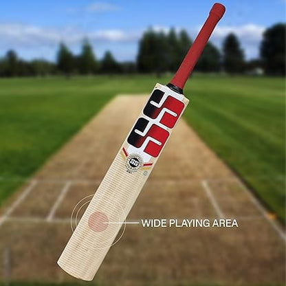SS 281 Cricket Bat for Men and Boys (Beige, Size - 5) | Material: Kashmir Willow | Lightweight | Free Cover | Ready to Play | For Intermediate Players
