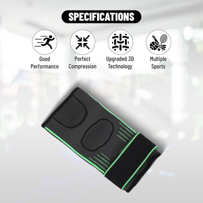 Endless Elbow Brace Compression Sleeve with Adjustable Velcro Strap( Pair ) | Perfekt für Gym, Workout, Tennis, Badminton und Running für Männer und Frauen | Farbe: Schwarz | Größe: Verstellbar | Material: Neopren