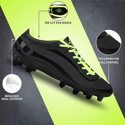 Nivia Airstrike Fußballstollen mit TPU-Sohle mit Direct Injection Molding Technology Eine geformte herausnehmbare E.VA Sockliner besteht als eine zusätzliche Schicht von Plüsch leichte Einlegesohle Pre-Molded