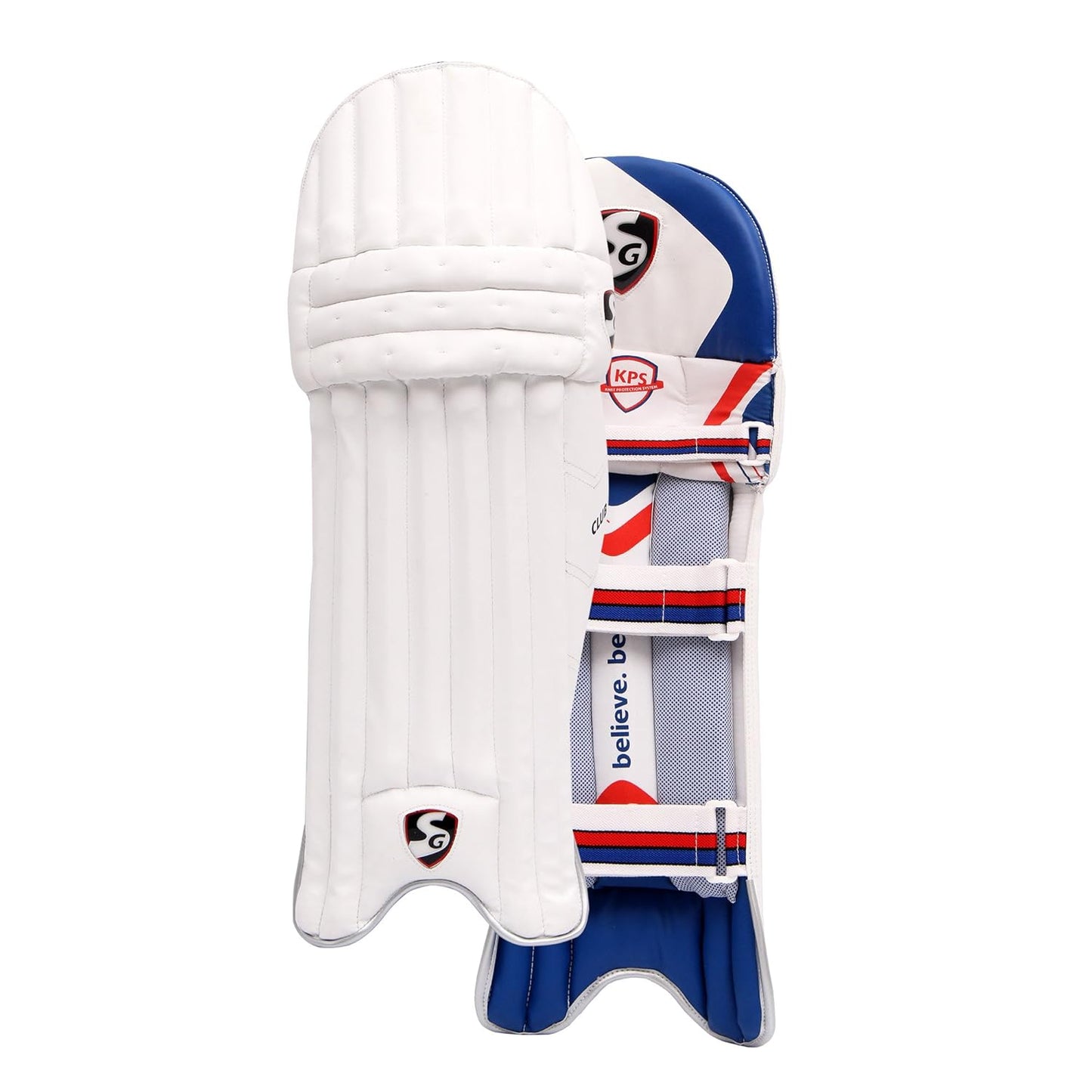 SG Club Cricket Batting Legguard | Material: PVC | For men & boys | Cashmillon filled stick | Low density foam | Cotton side wings | High density sponge cushion | Wipe clean | Adjustable