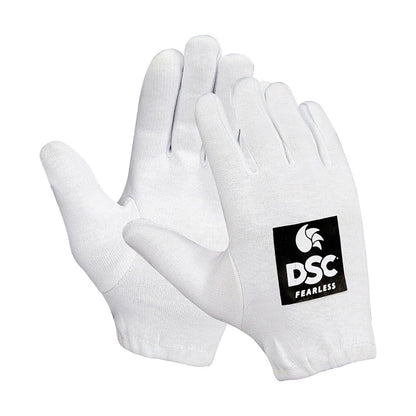 DSC Motion Cricket Inner Gloves (White, Youth) | Material: Cotton | For batting and fielding | Faster sweat absorption | Better grip on the ball