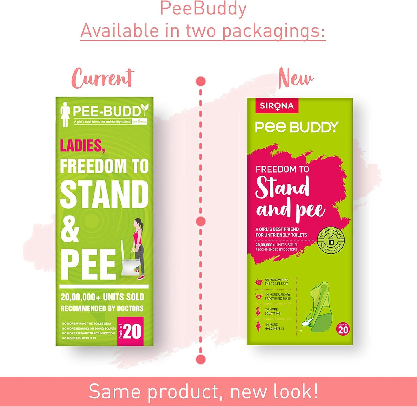 Tragbares Uriniergerät für Frauen, jetzt Stand und Pee leicht, Einweg-Urinal, Reisen, Camping, für Toiletten auf Autobahnen, Zügen, Treks, Marathons, Road Trips