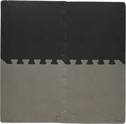 Endless EVA Foam Packung mit 18 Stück grauen Puzzle-Bodenmatten | Größe: 30 * 30 cm, 1 cm dick | Farbe: grau | Material: EVA | Ineinandergreifende Fliesen zum Schutz des Bodens in Ihrem Haus oder Fitnessstudio