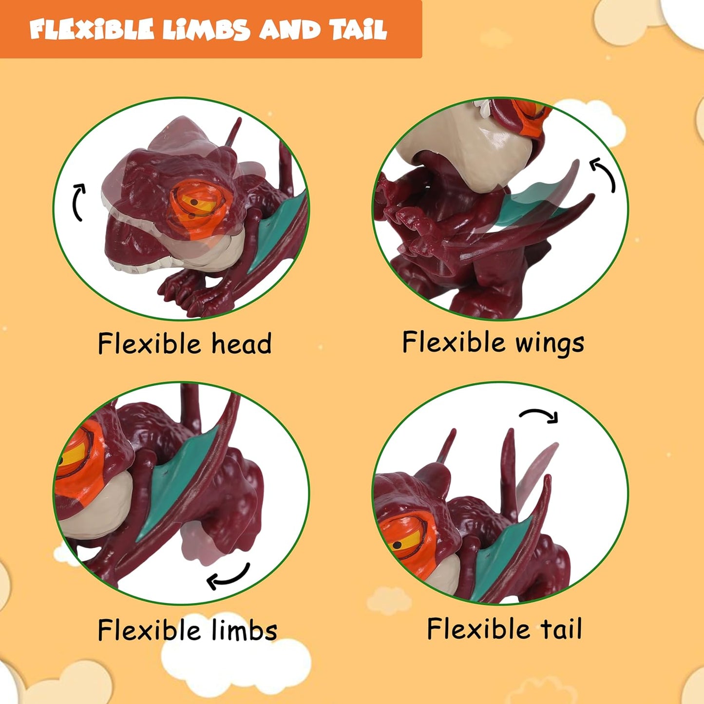 FUNFY Set mit 12 Dinosaurier-Spielzeugen zum Fingerbeissen | Mehrfarbig | Puppenset, Dinosaurier-Spielzeug zum Fingerbeissen, Dinosaurier-Fingerspielzeug | Interessantes interaktives Kinderspielzeug | Ideal als Geburtstagsgeschenk