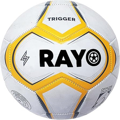 RAYO Trigger Machine Stitched Fußball der Größe 5 | Material: PVC | Multicolor | Diese leichte 1,2 MM Dicke Fußball ist für Training und Freizeit Zweck | Für Männer und Frauen