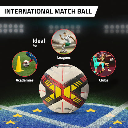 Rayo Mission Hybrid 32 Panel Match Football der Größe 5 | FIFA Approved / Stamped | Material : PU | 1 MM Thickness Football für professionelle Spiele
