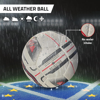 Rayo Mission Hybrid 32 Panel Match Football der Größe 5 | FIFA Approved / Stamped | Material : PU | 1 MM Thickness Football für professionelle Spiele