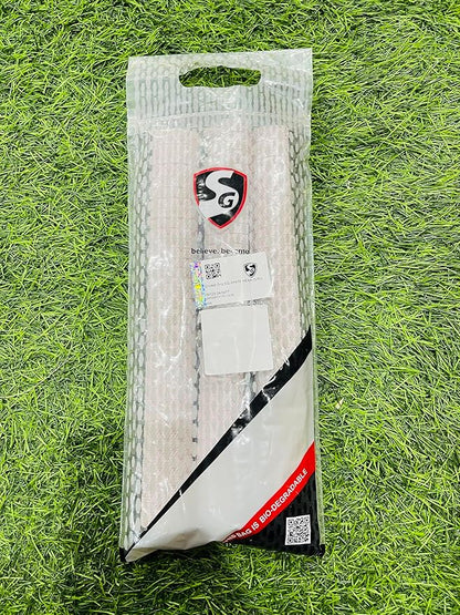 SG Hexa Cricketschlägergriff | 3 Stück | Farbe: Weiß | Größe: Standard | Material: Gummi | Langlebig und langlebig | Stark und robust | Stoßdämpfung | Verbesserte Leistung