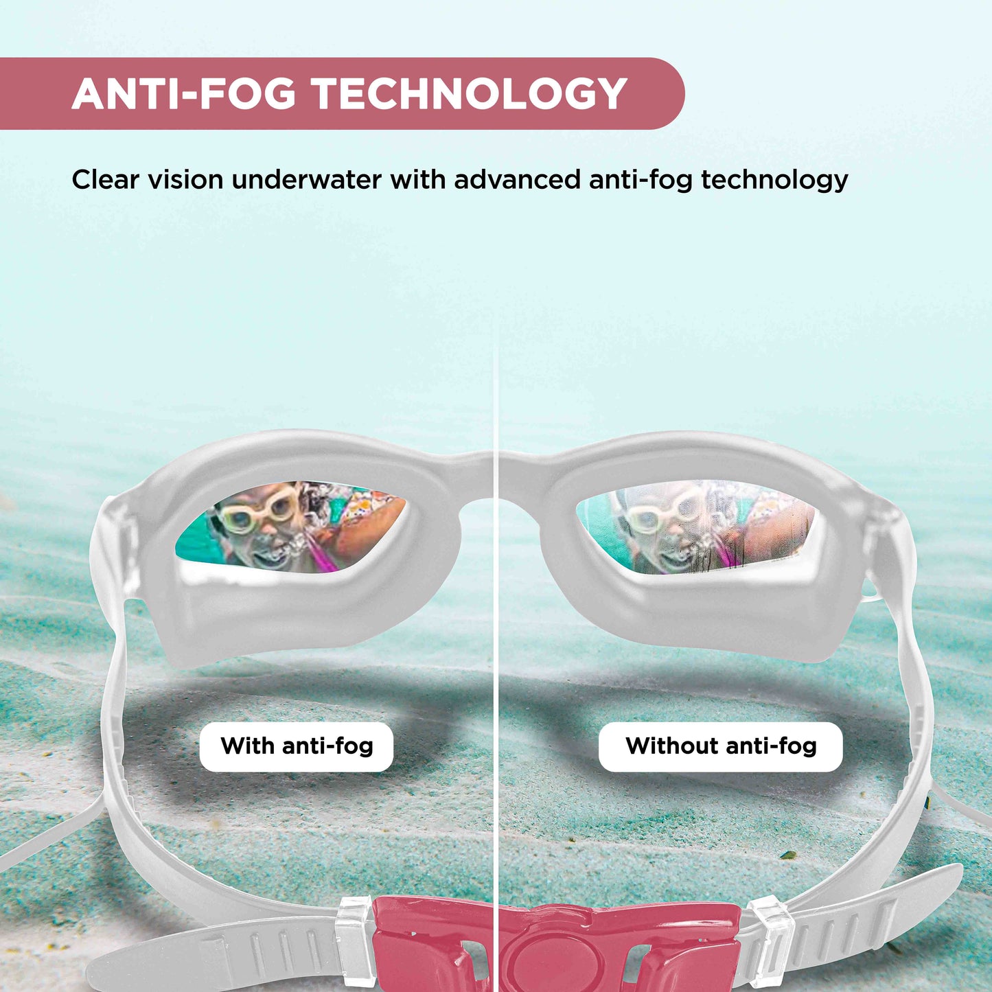 EOL/ ENDLESS EL1005 Stylische Schwimmbrille mit Anti-Beschlag und UV-Schutz | Material: Silikon, PU | Angeschlossene Ohrbügel und verstellbares Band | Weiche Silikondichtung für Auslaufschutz | Mit Hartschalenetui