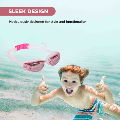 EOL/ ENDLESS EL1005 Stylische Schwimmbrille mit Anti-Beschlag und UV-Schutz | Material: Silikon, PU | Angeschlossene Ohrbügel und verstellbares Band | Weiche Silikondichtung für Auslaufschutz | Mit Hartschalenetui