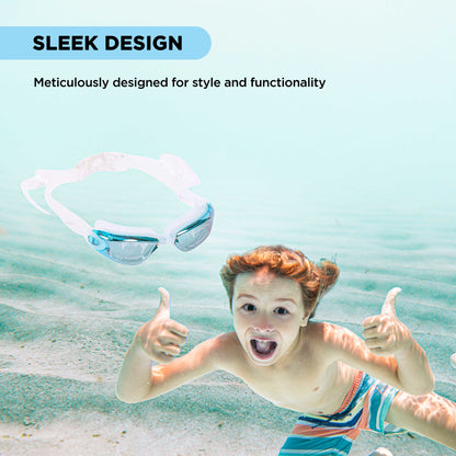 EOL/ ENDLESS EL1005 Stylische Schwimmbrille mit Anti-Beschlag und UV-Schutz | Material: Silikon, PU | Angeschlossene Ohrbügel und verstellbares Band | Weiche Silikondichtung für Auslaufschutz | Mit Hartschalenetui